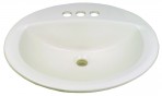 Porcelain oval sink