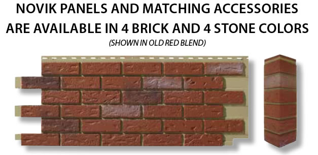 novik skirting brick siding blend pattern hand installation laid material